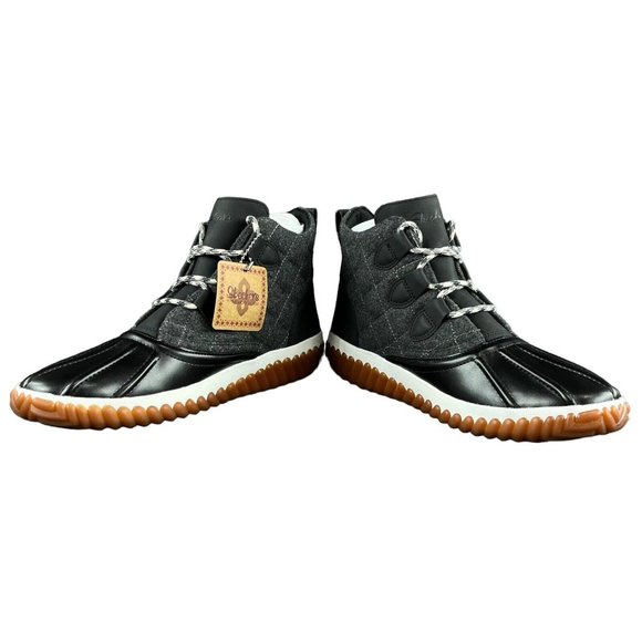 Skechers Women's Jagged Pond Moodspace Black Charcoal Duck Boots Sizes 7 - 11 - Picture 7 of 8